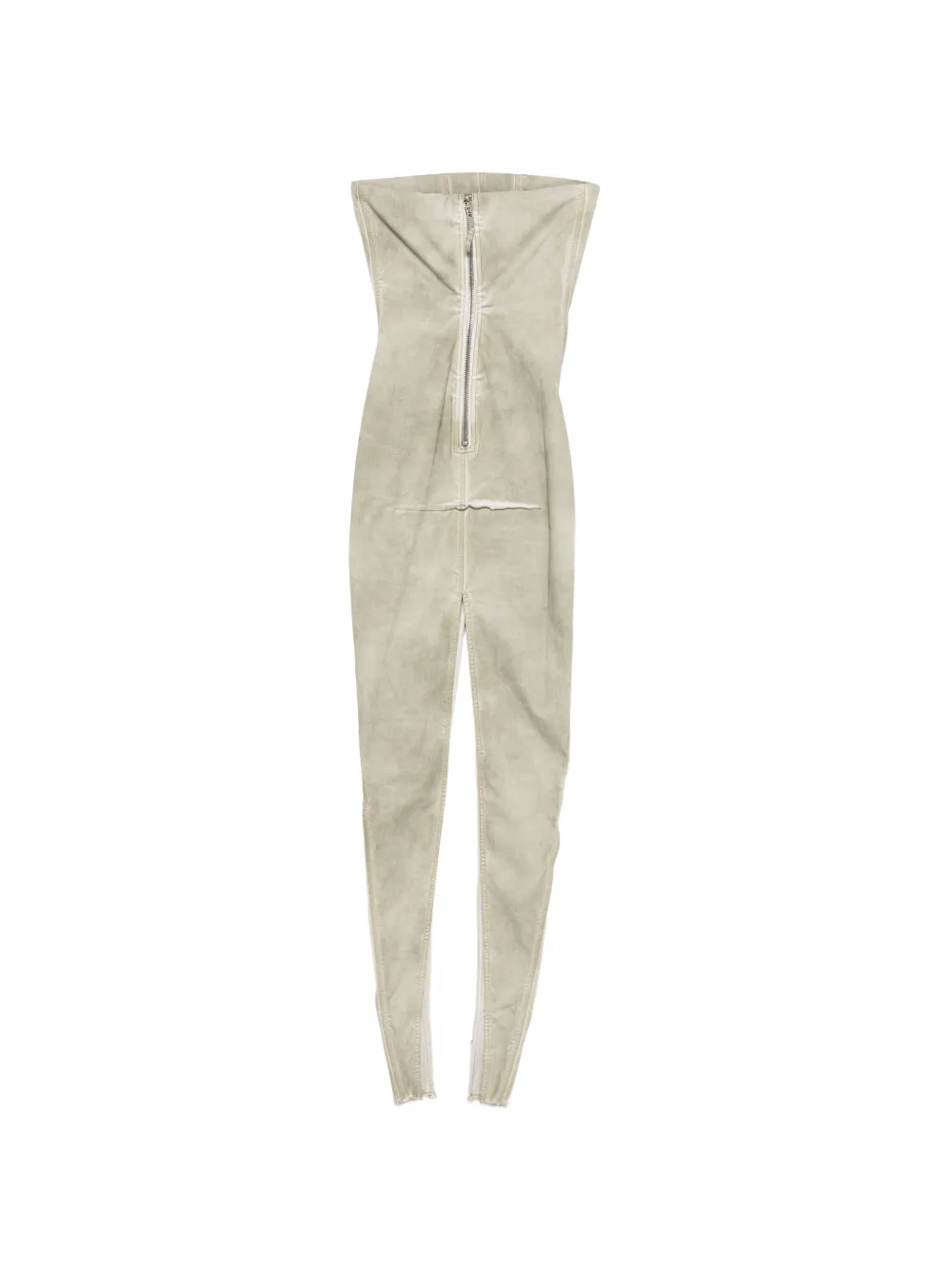 Rick Owens DRKSHDW Sliced Rustier maxi-jurk met rits Groen