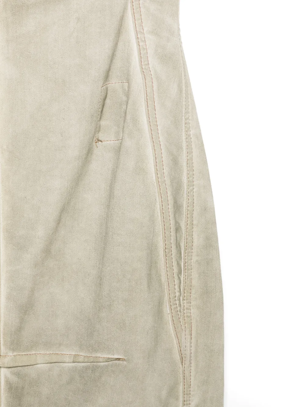 Rick Owens DRKSHDW Sliced Rustier maxi-jurk met rits Groen