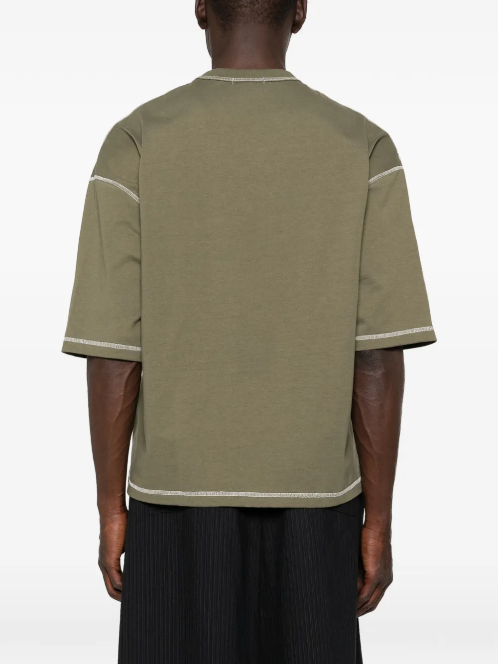 Comme des Garçons Homme T-shirt met contrasterend stiksel Groen