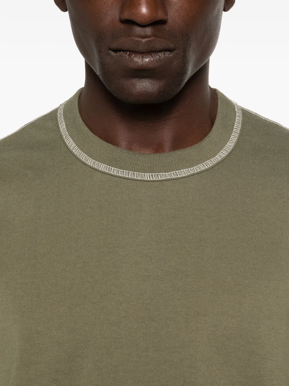 Comme des Garçons Homme T-shirt met contrasterend stiksel Groen