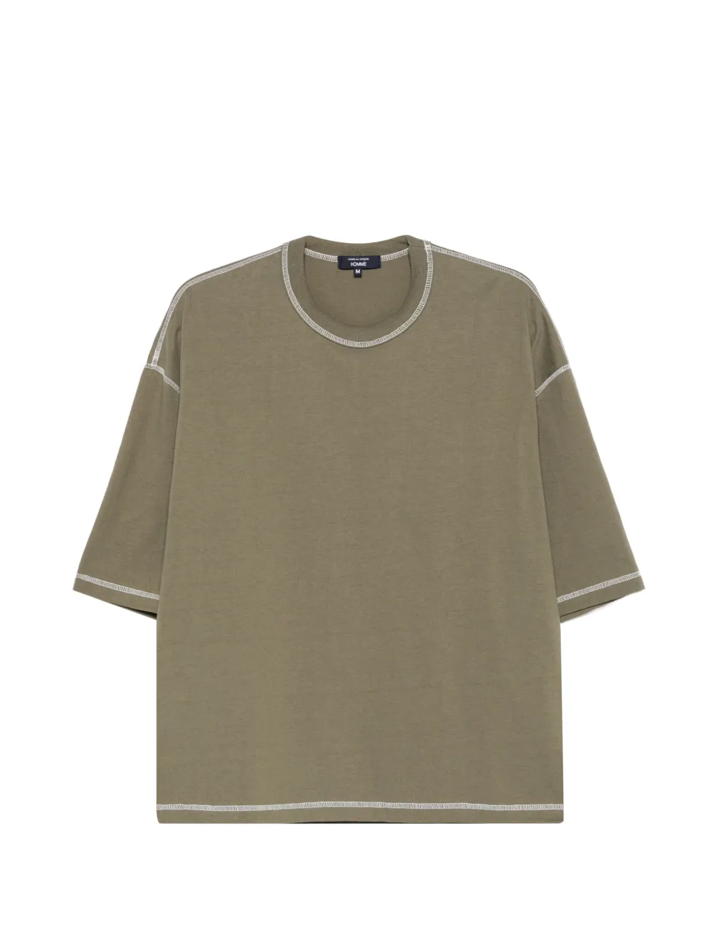 Comme des Garçons Homme contrast-stitch T-shirt - Verde