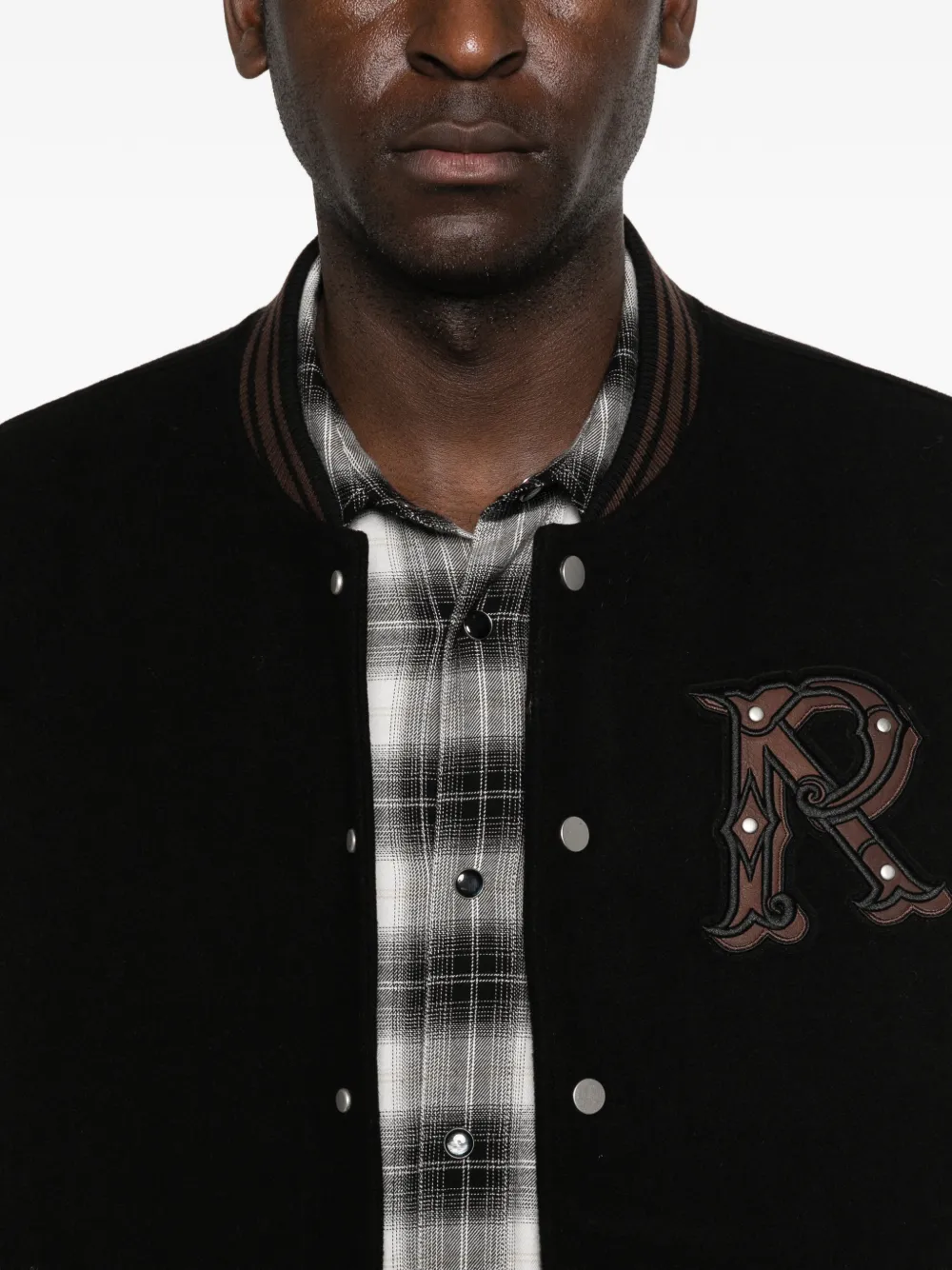 Represent Bomberjack met logo-applicatie Zwart