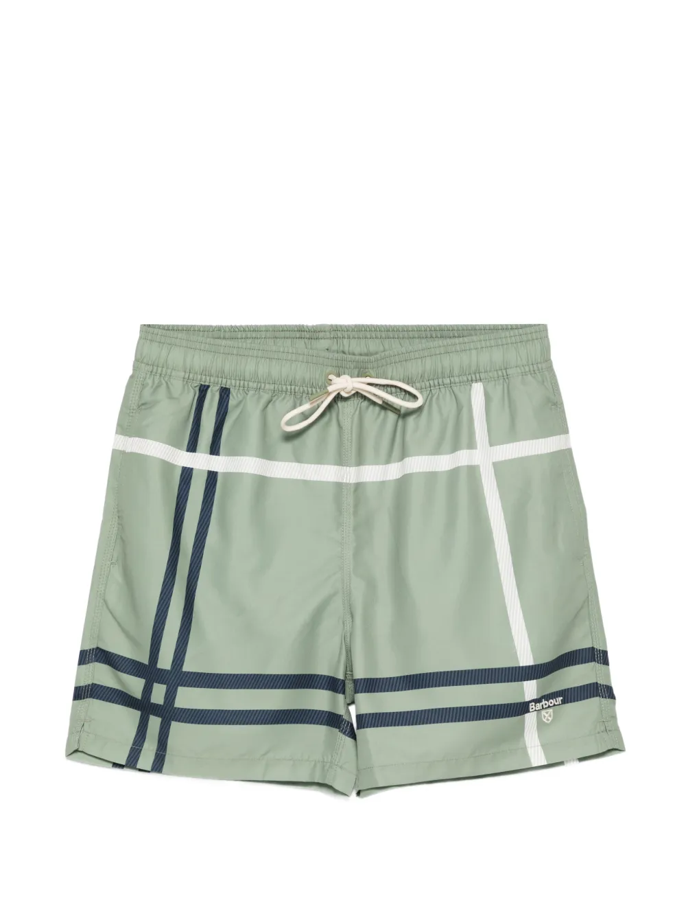 Barbour logo-print swim shorts - Verde