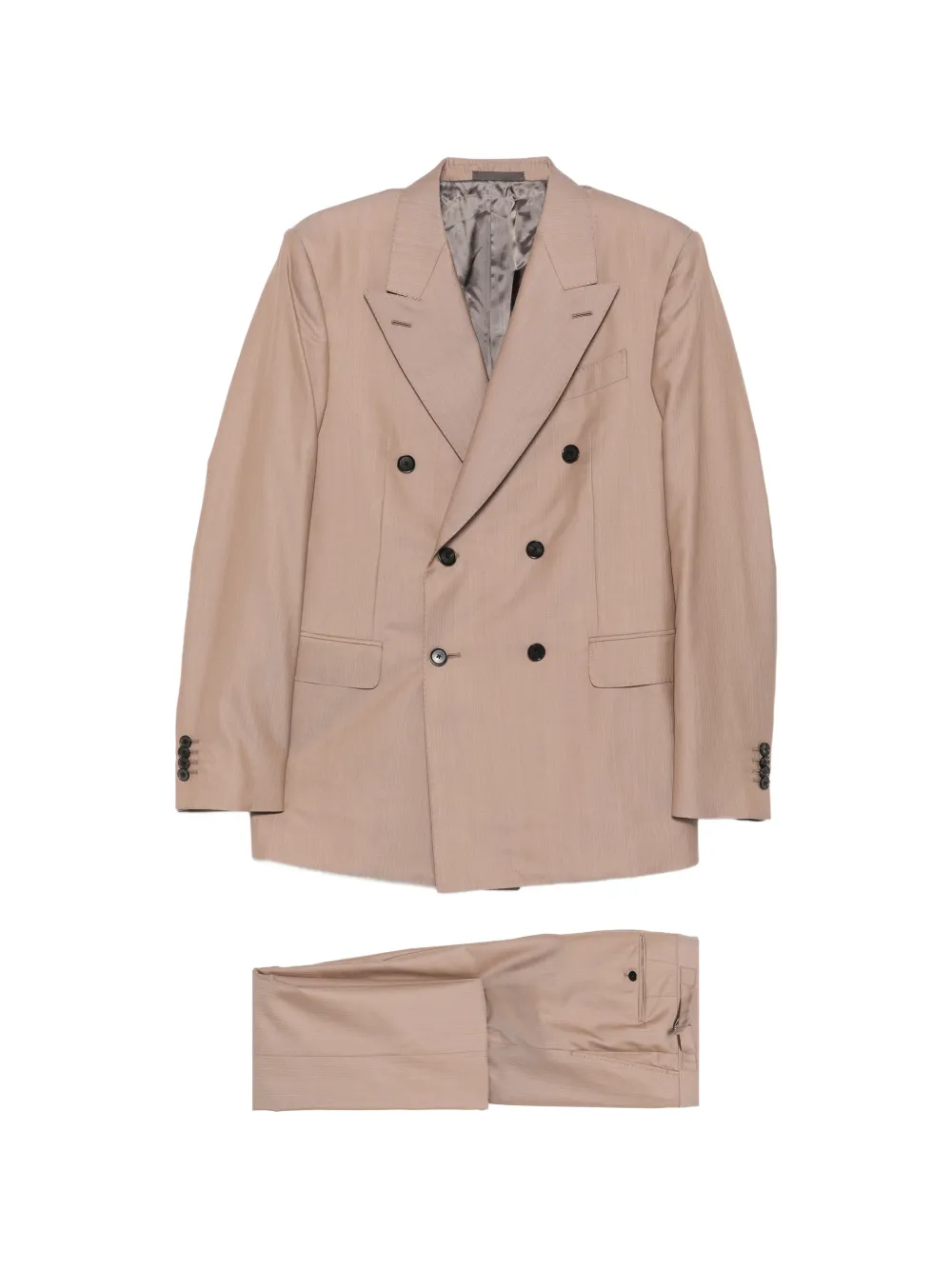 Caruso double-breasted suit - Toni neutri