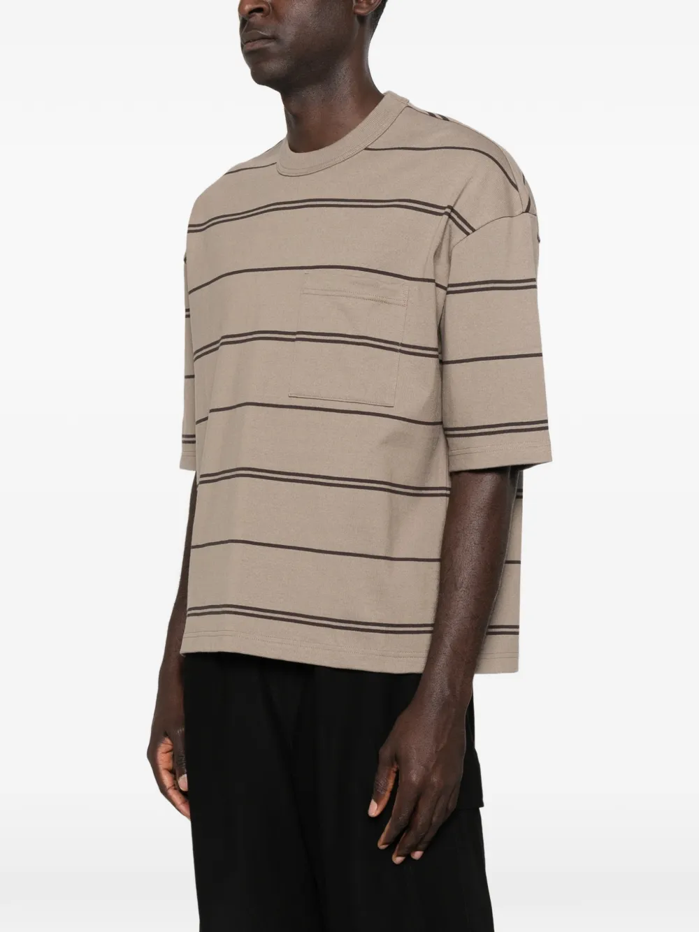 Comme des Garçons Homme T-shirt met borstzak Bruin