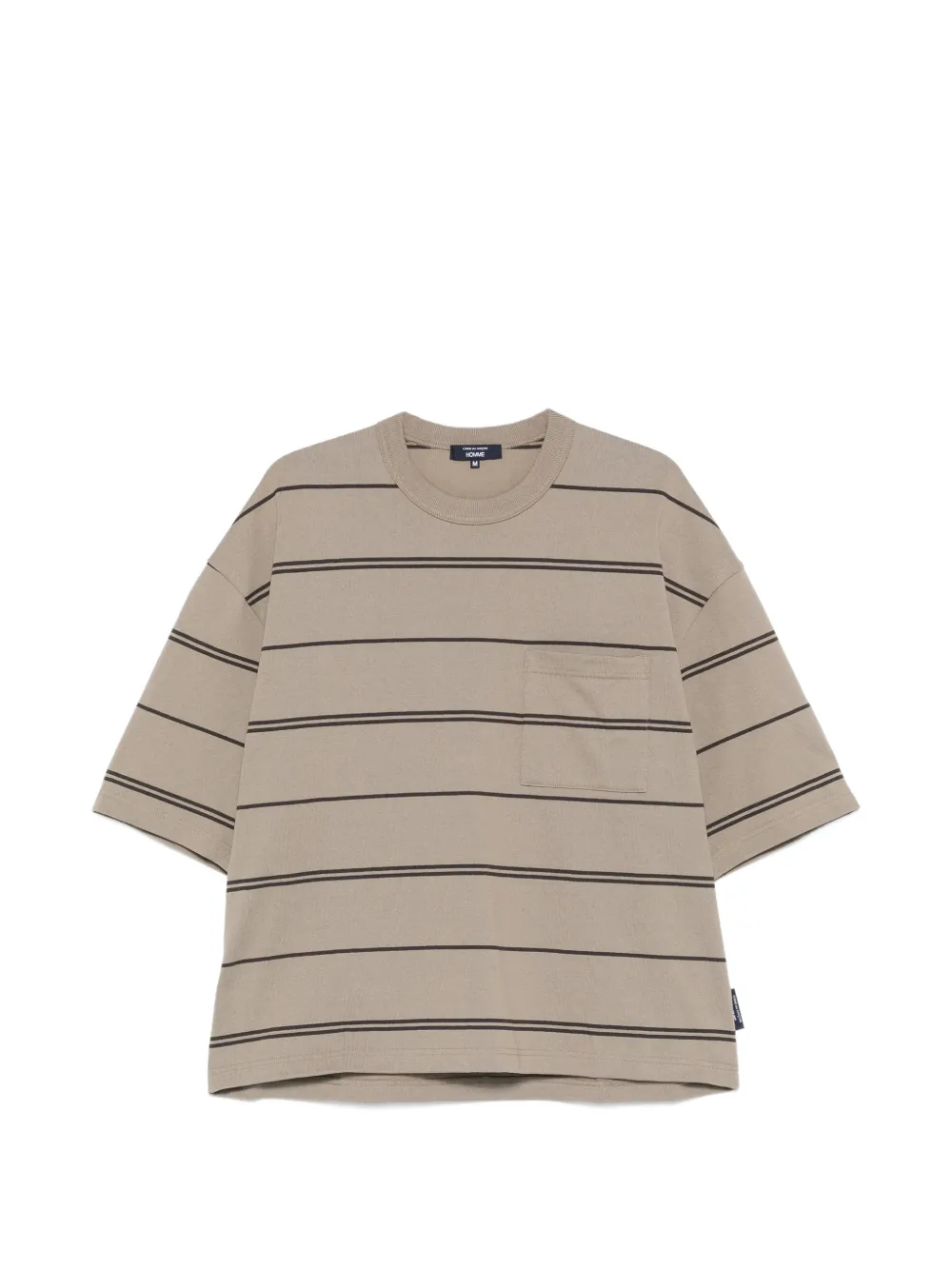 Comme des Garçons Homme striped chest-pocket T-shirt - Marrone