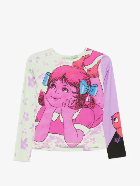 Chopova Lowena Daydream fitted graphic-print long-sleeve T-shirt