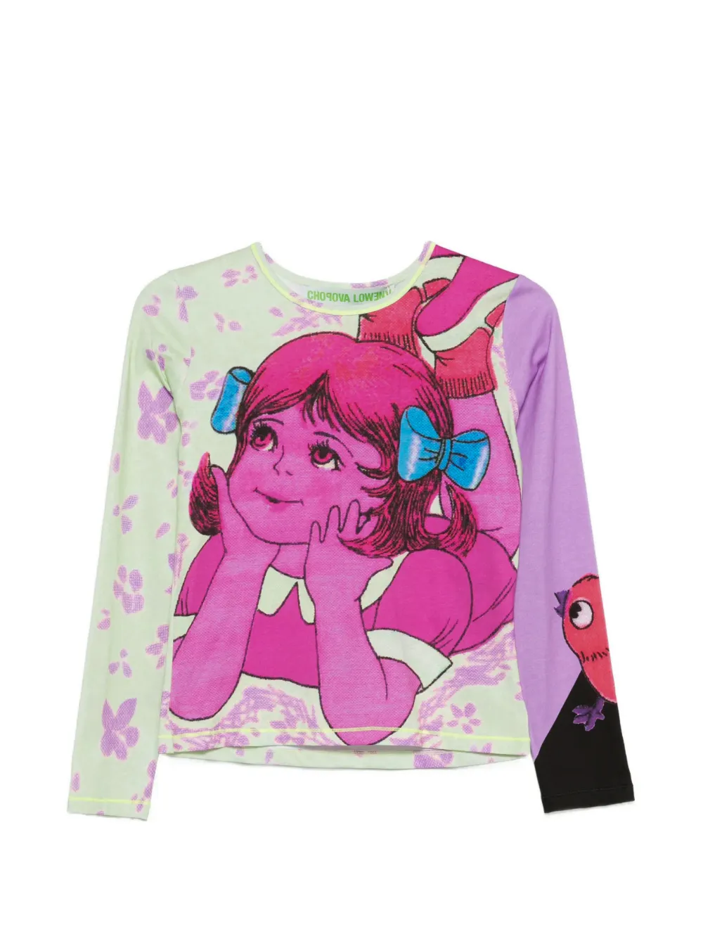 Chopova Lowena Daydream グラフィック ロングTシャツ | ピンク
