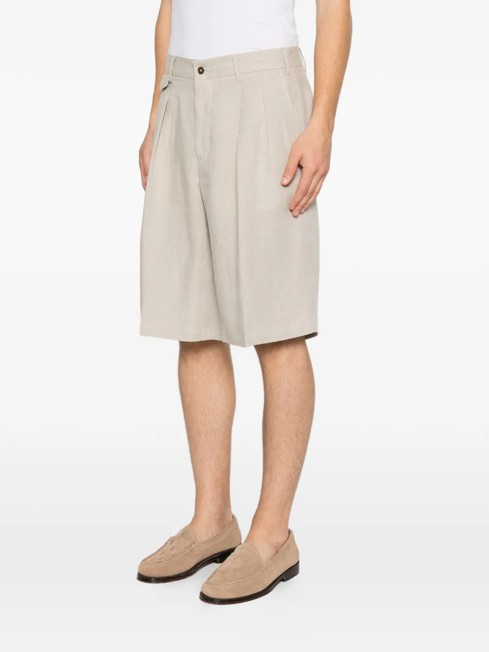 Briglia 1949 Shorts met geplooid detail Beige