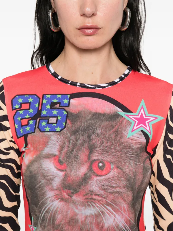 Chopova Lowena Cutty Sark Cats Graphic T-shirt | Orange | FARFETCH