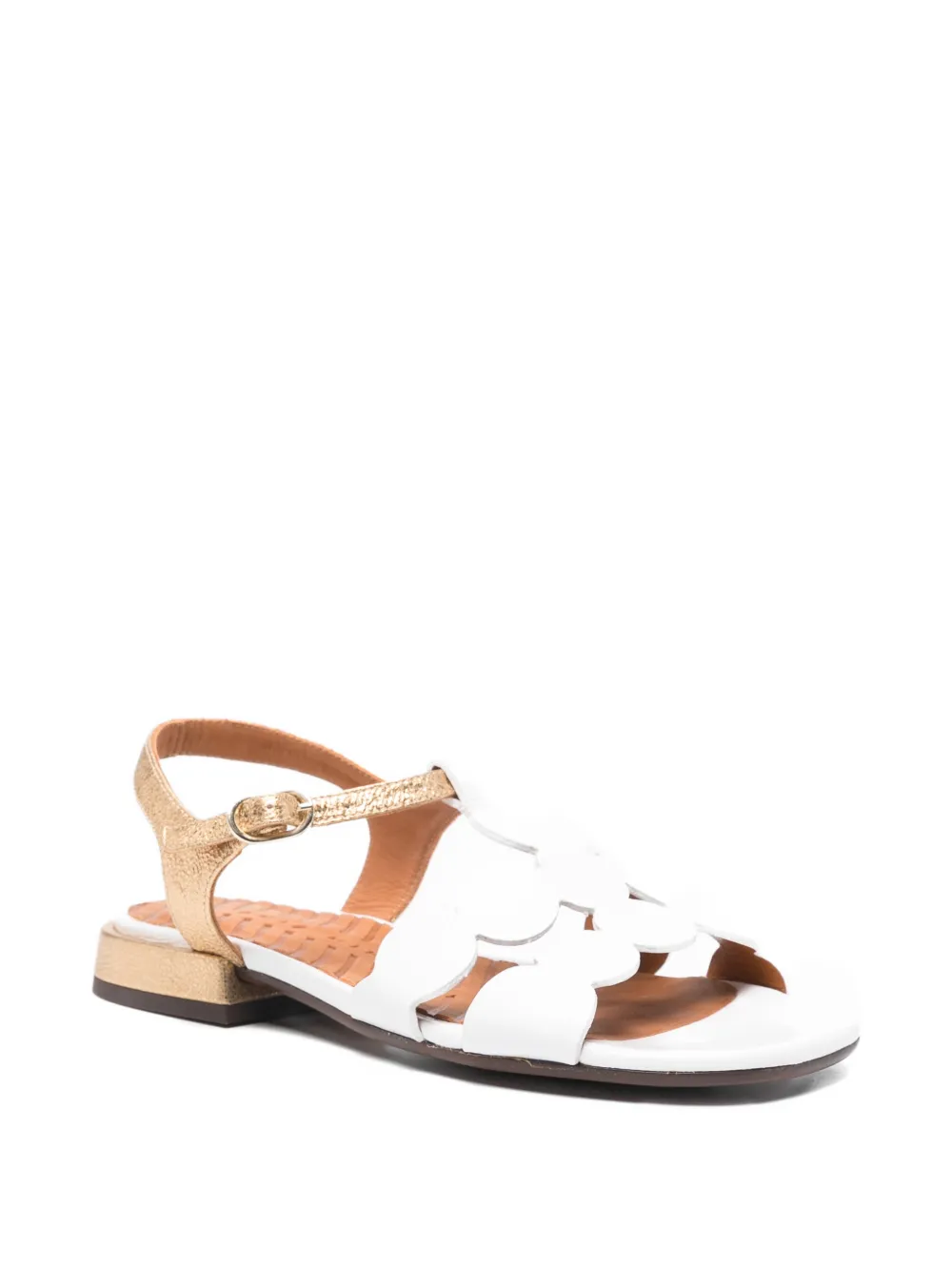 Chie Mihara Sandalen met gewelfde afwerking Wit
