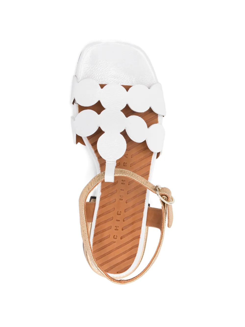 Chie Mihara Sandalen met gewelfde afwerking Wit