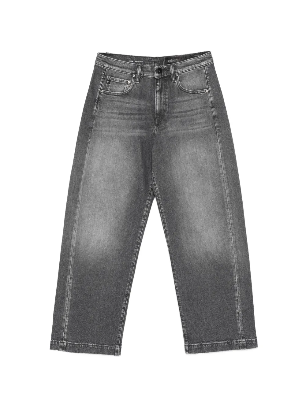 AG Jeans Hattie logo-patch jeans - Grigio
