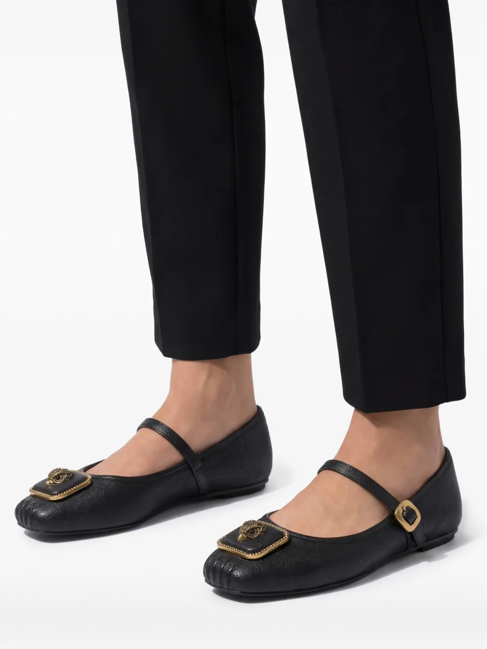 Kurt Geiger London Ballerina's met gespbandje Zwart