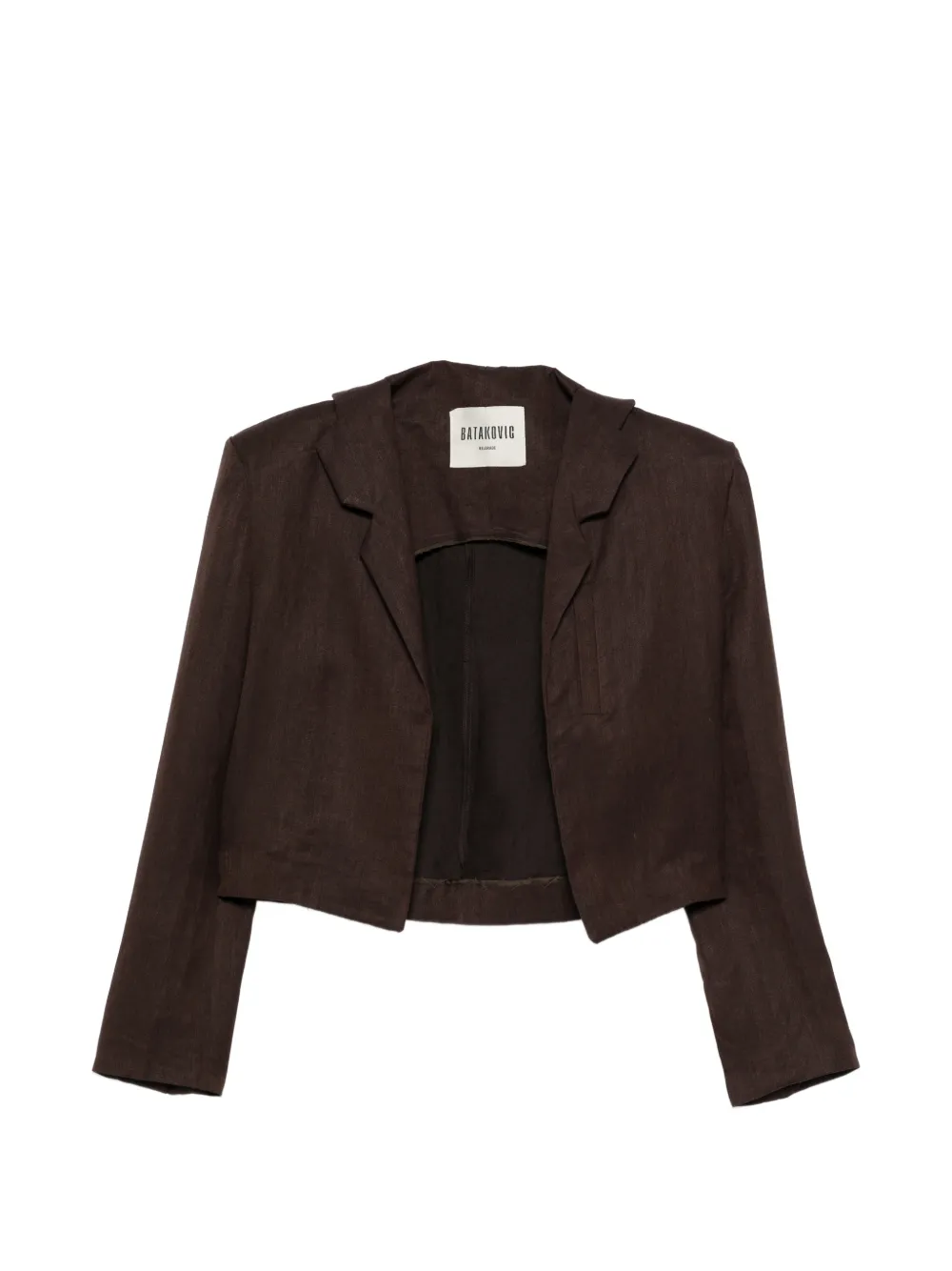 BATAKOVIC Belgrade cropped blazer - Marrone