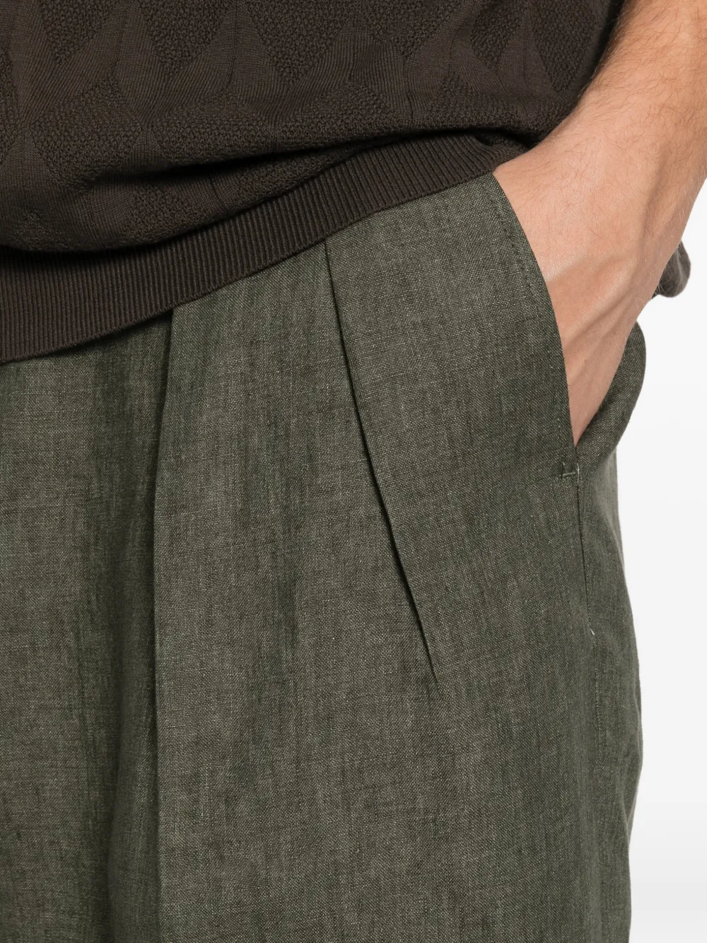 Briglia 1949 Geplooide shorts Groen