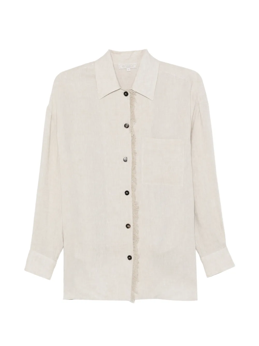 Antonelli fringed-trim shirt - Toni neutri