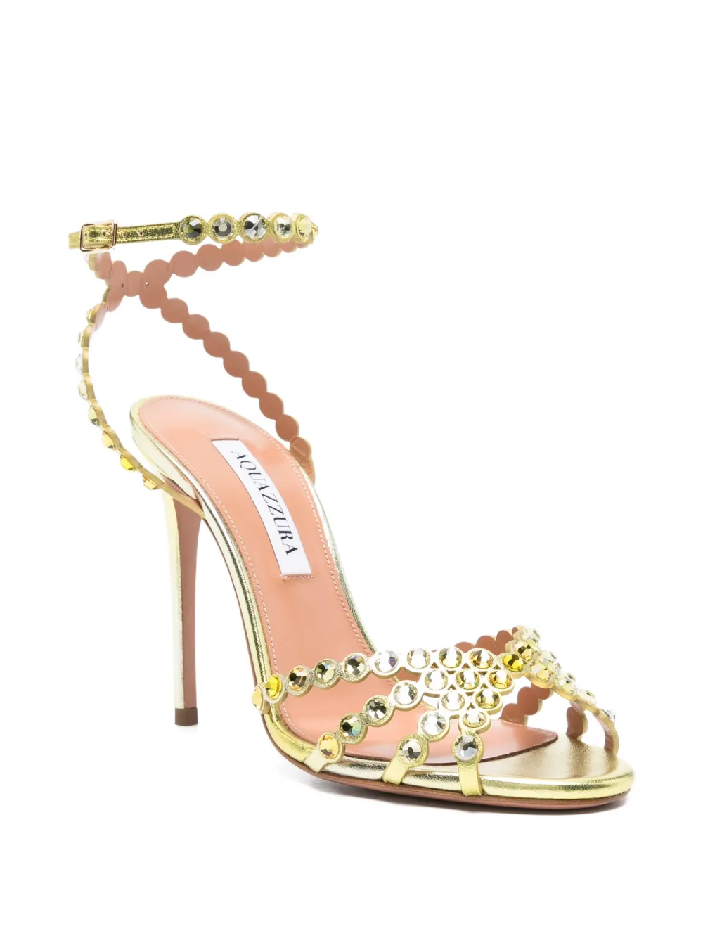 Aquazzura Tequila embellished sandals Geel