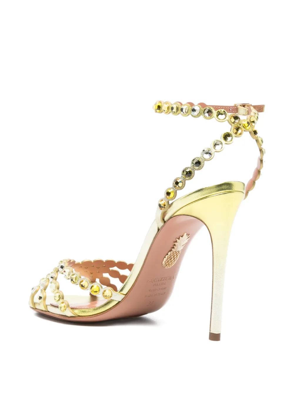 Aquazzura Tequila embellished sandals Geel