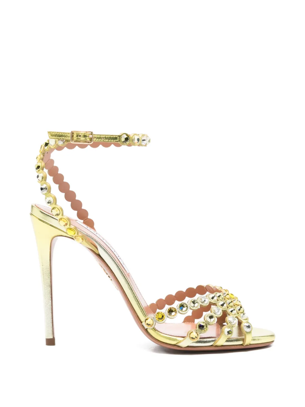 Aquazzura Tequila embellished sandals Geel