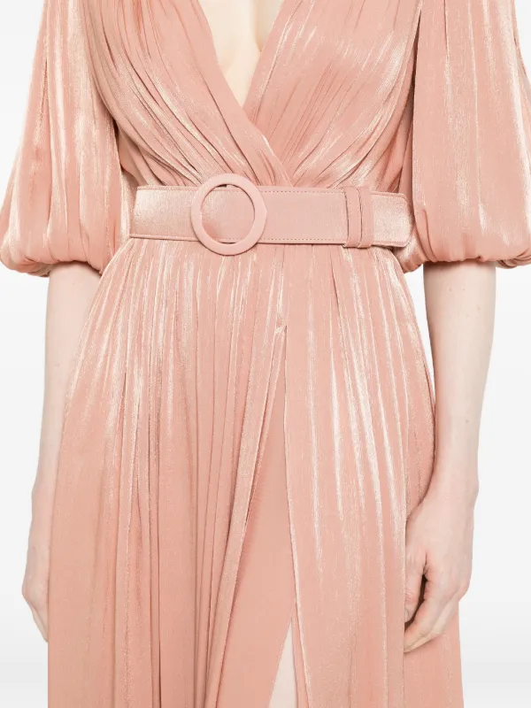 costarellos pink dress Gallie Chantilly Lace Gown