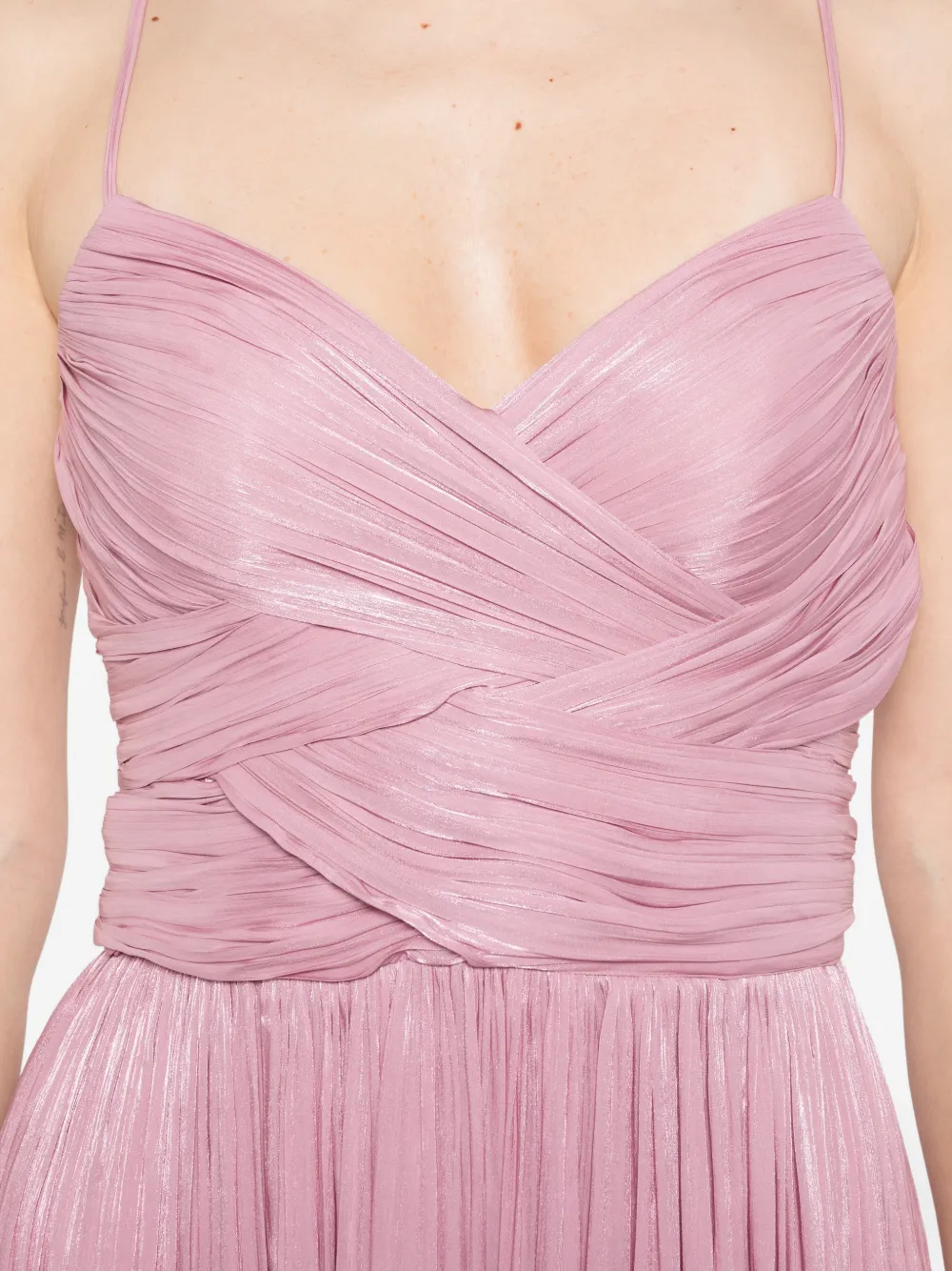 Costarellos Sireen maxi-jurk met plooien Roze