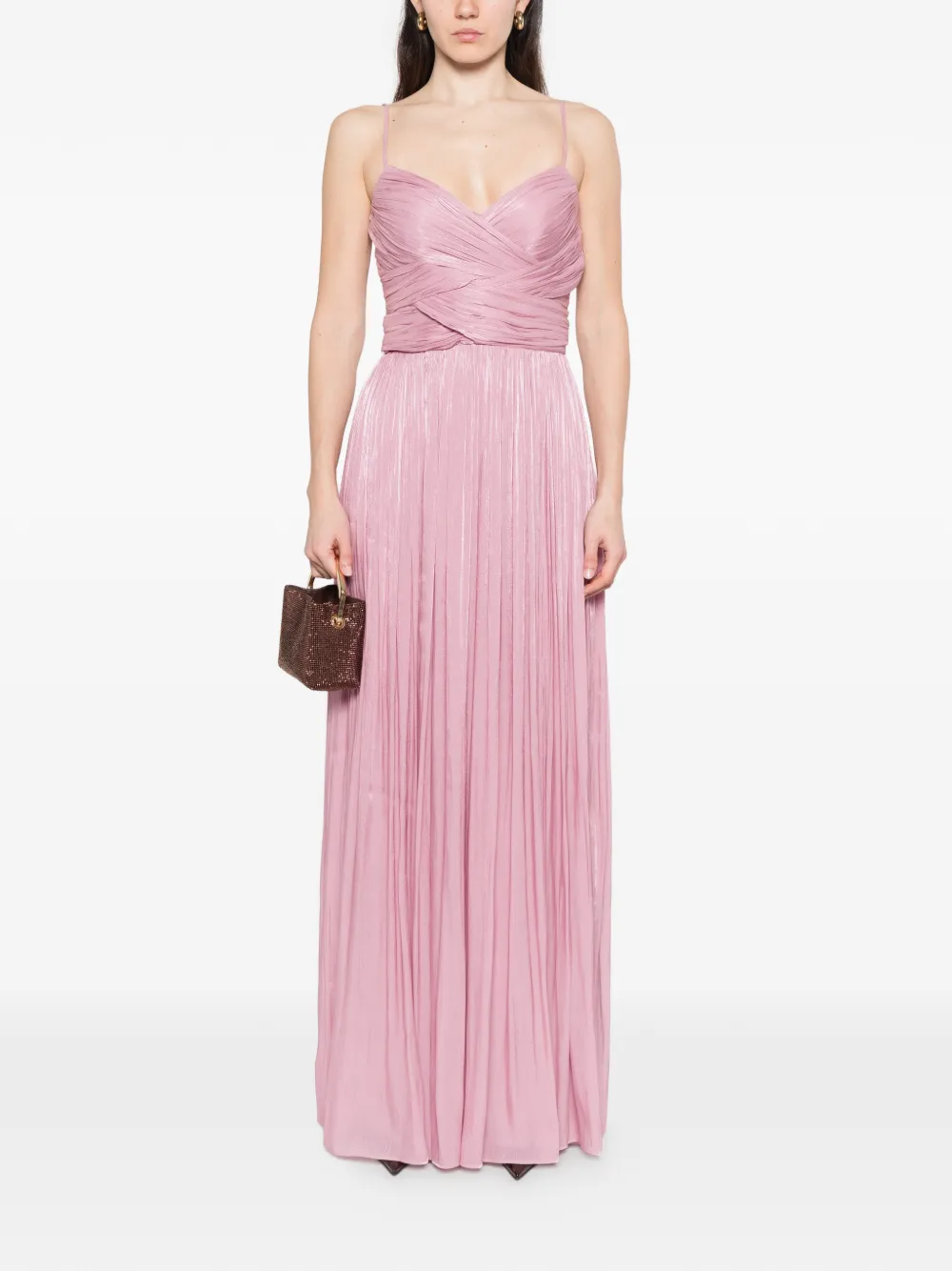 Costarellos Sireen maxi-jurk met plooien Roze
