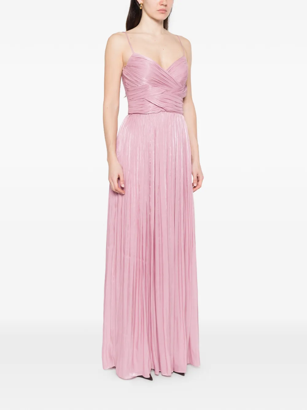Costarellos Sireen maxi-jurk met plooien Roze