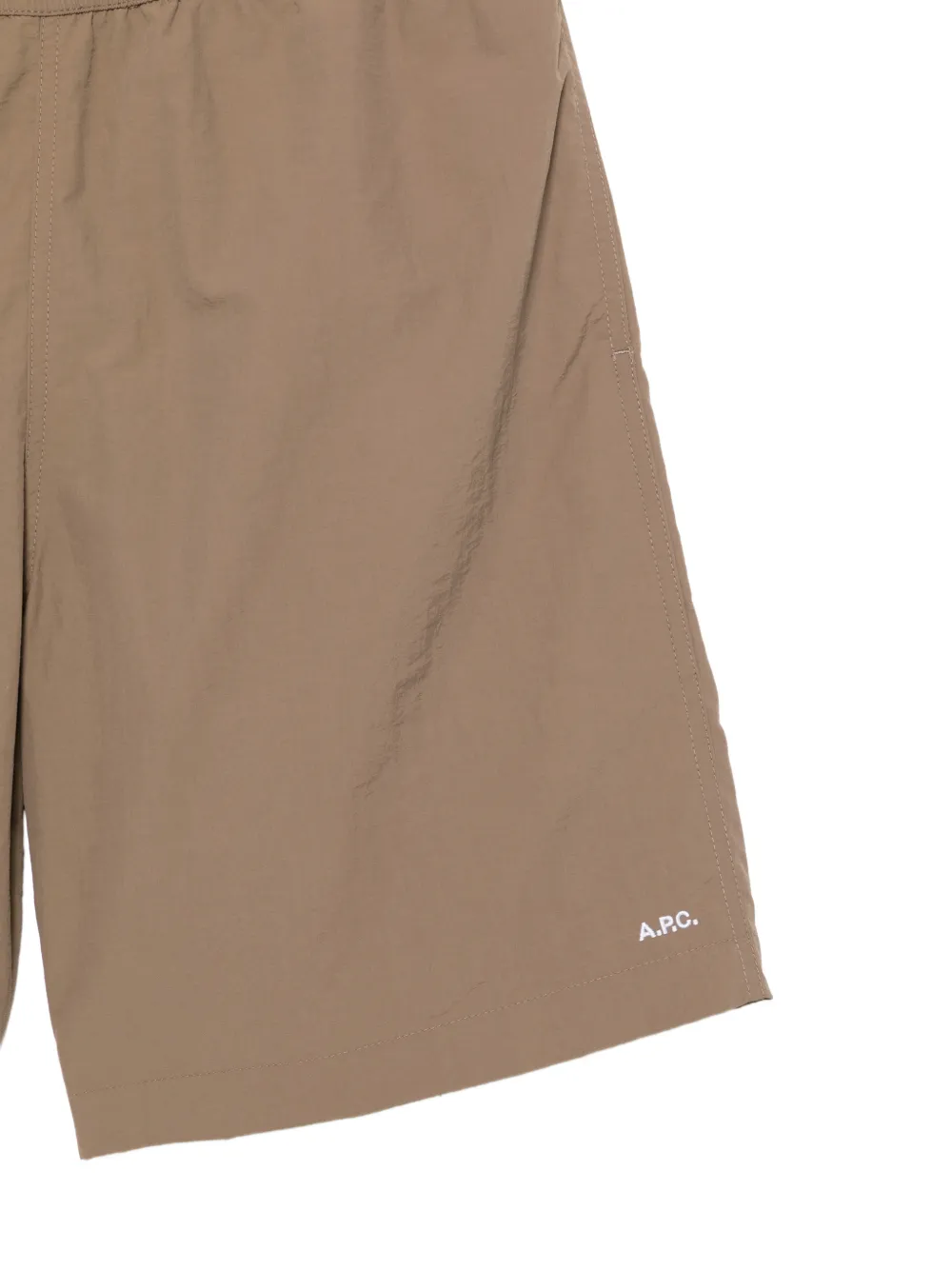  A.p.c. Elasticated-waist Logo Shorts - Neutrals 