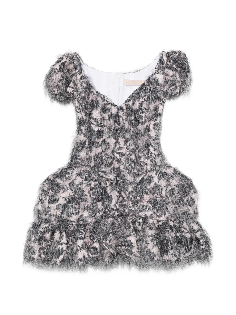 Chopova Lowena Bernardette V-neck ruffled mini dress - Nero