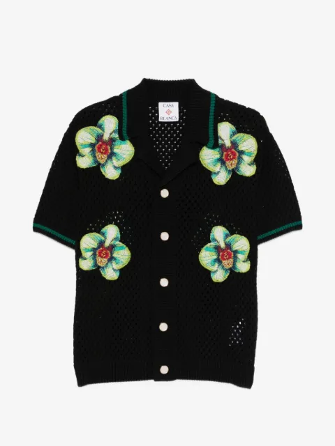 Casablanca floral-embroidered shirt