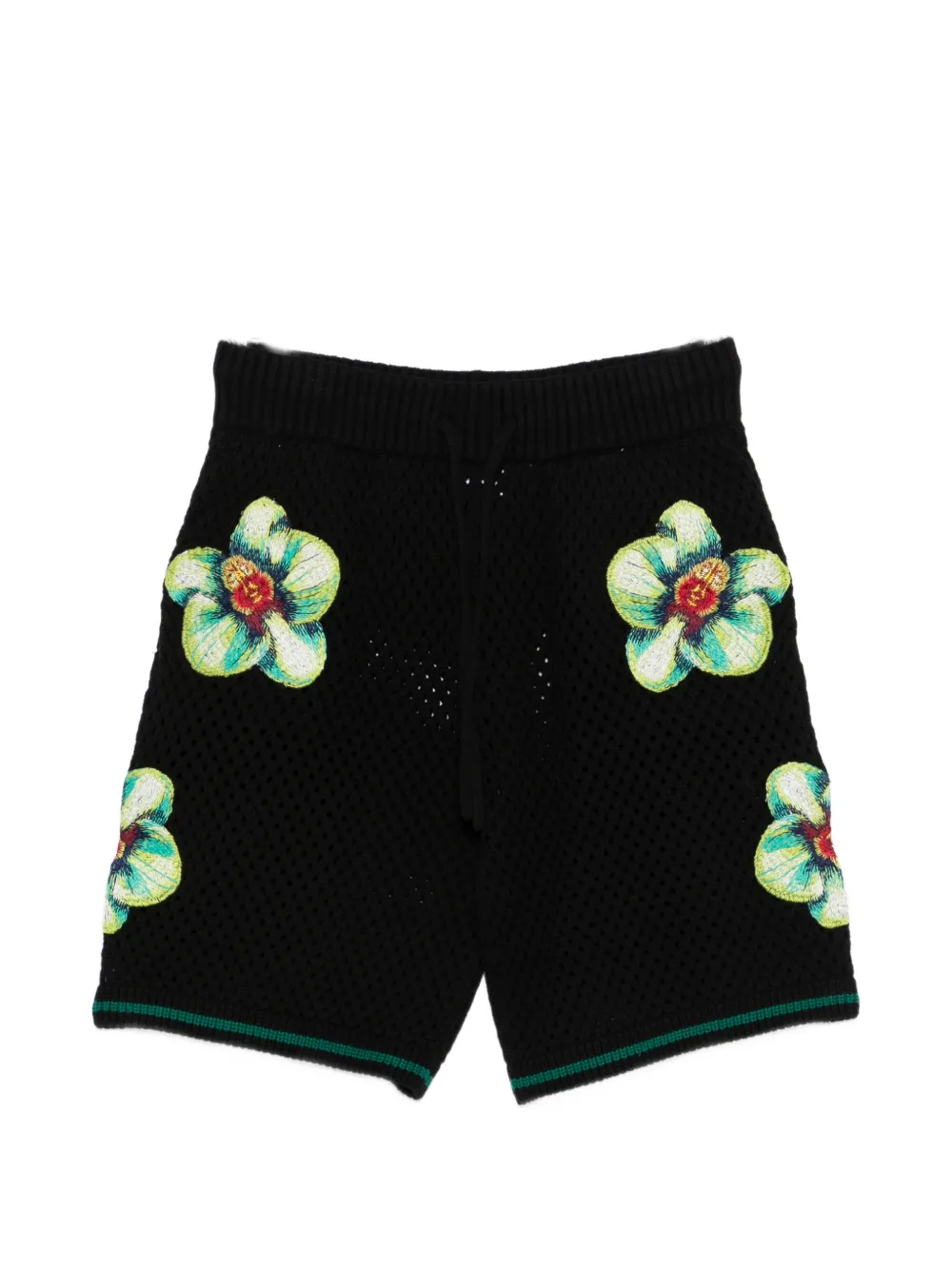Casablanca floral-detail shorts - Nero