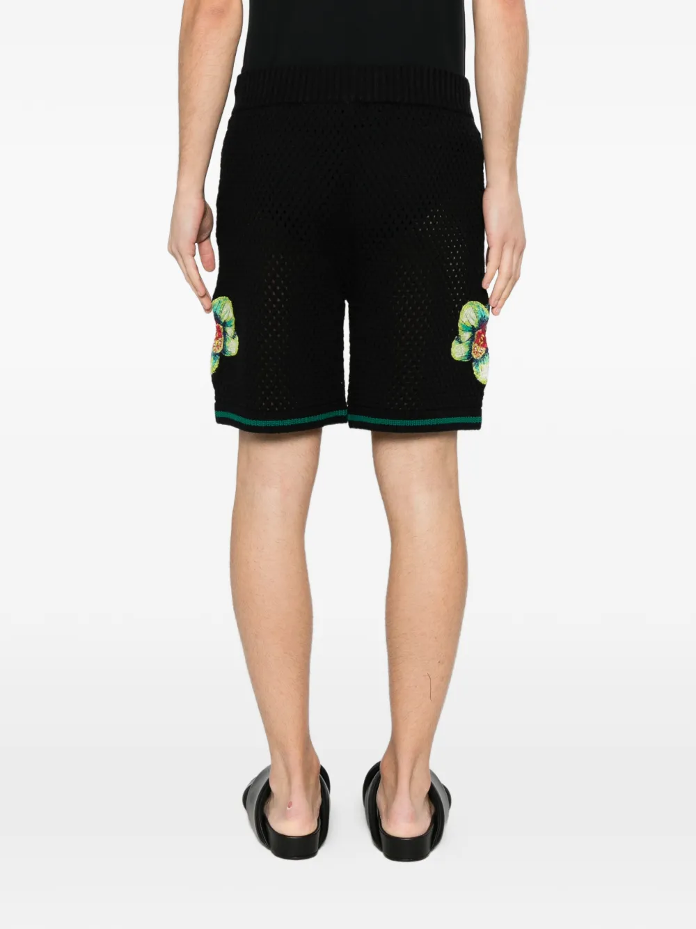 Casablanca Shorts met bloemdetail Zwart