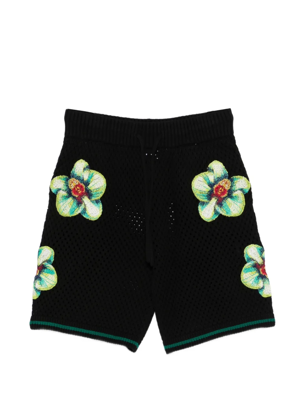 Casablanca floral-detail shorts - Nero