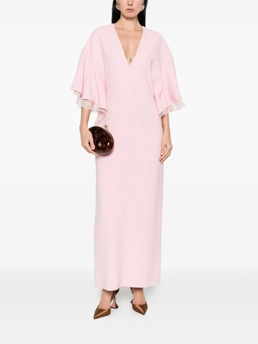 Alberta Ferretti Jurk met ruches Roze