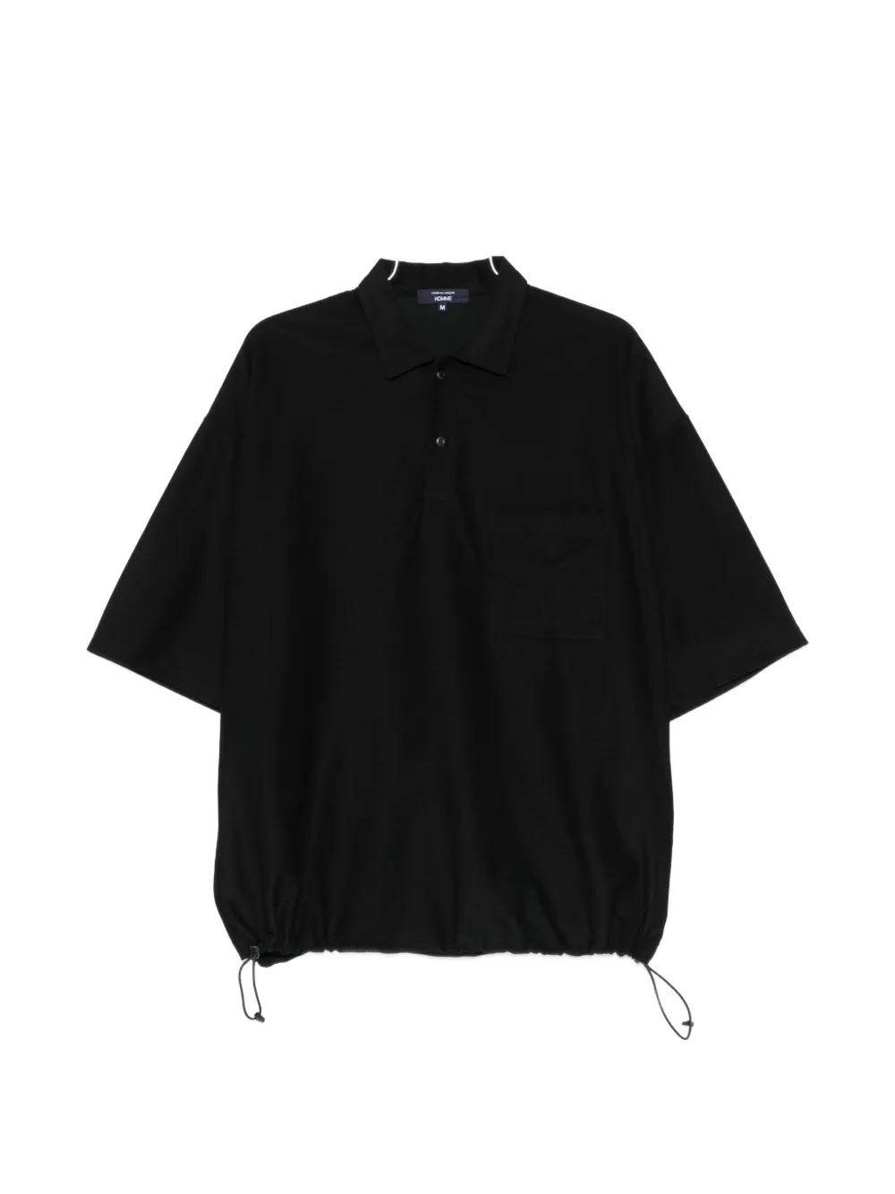 Comme des Garçons Homme elasticated-hem polo shirt - Nero