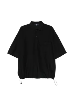 Comme Des Garçons Homme drawstring-detail Polo Shirt | Black