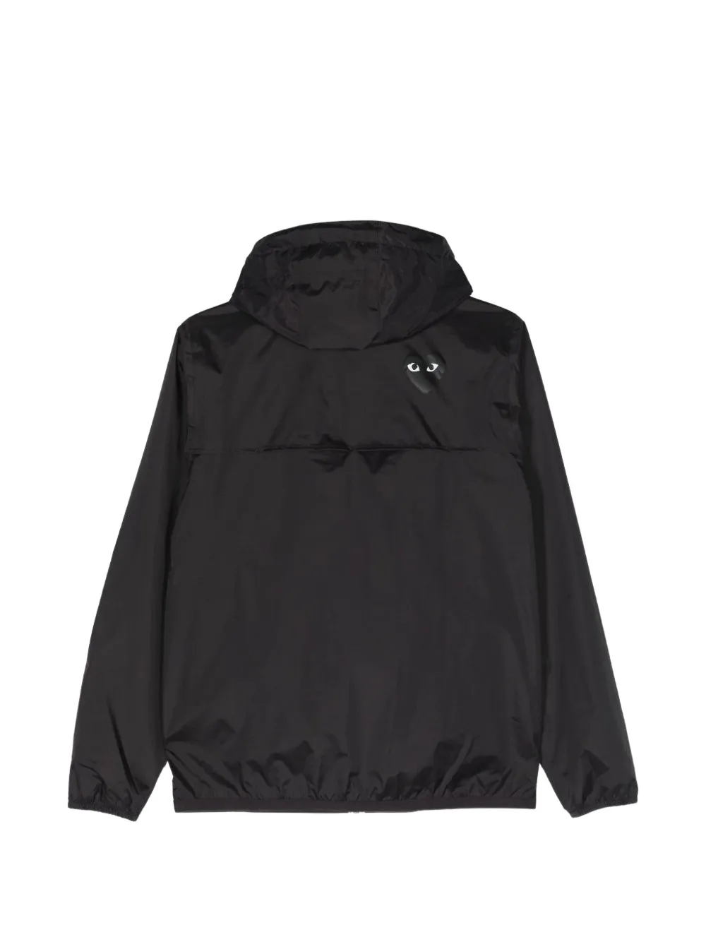 Comme Des Garçons Play x K-Way jack met logo-patch en capuchon Zwart