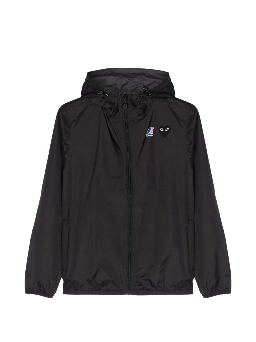 Comme Des Garçons Play x K-Way logo-patch hooded jacket - Black