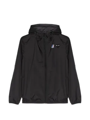 COMME des GARCONS 黒 ナイロンジャケット Comme Des Garçons Play x K-Way Zipped Hooded Jacket | Black | FARFETCH