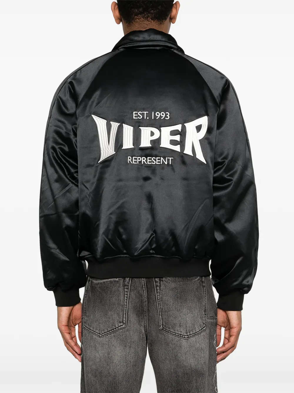 Represent Jack met ritssluiting en Viper borduurwerk Zwart