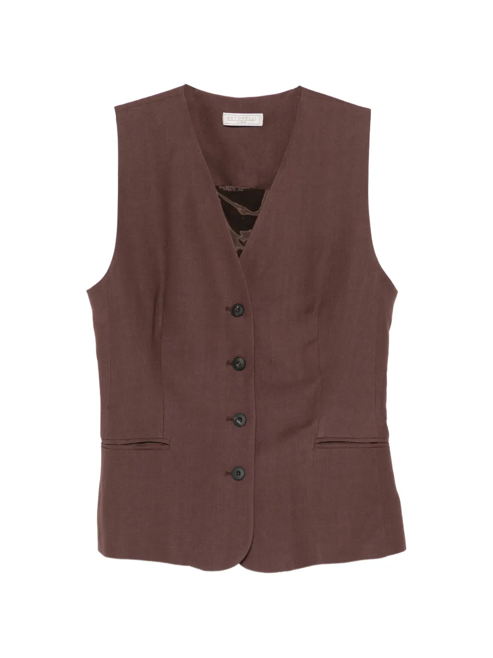 Antonelli Jesi buttoned waistcoat - Braun