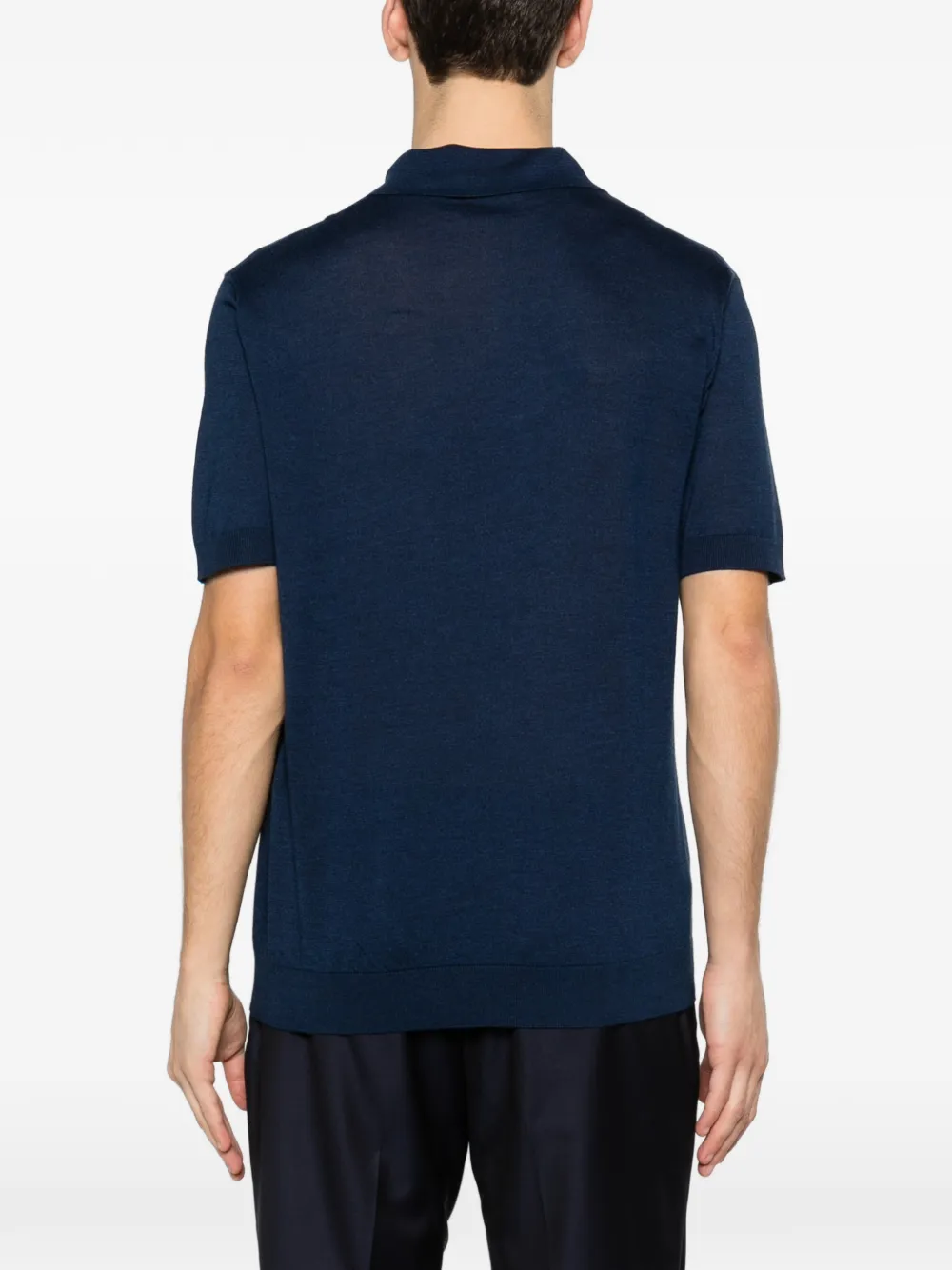 Kiton Poloshirt met textuur Blauw