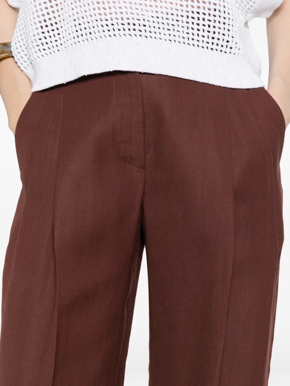 Brunello Cucinelli Plooibroek Bruin