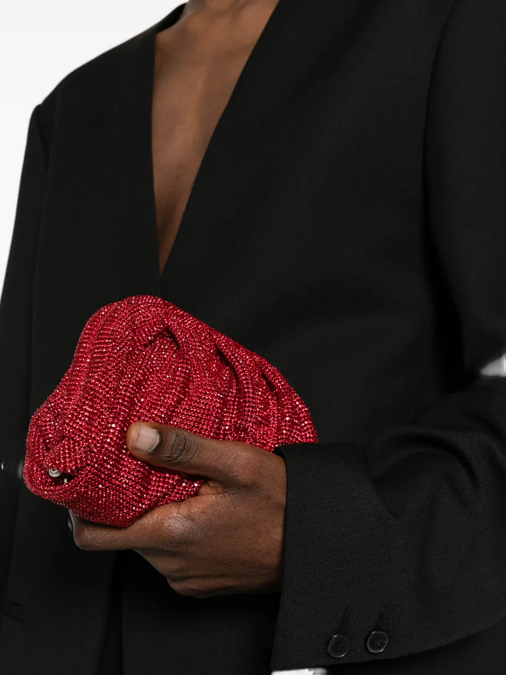 Benedetta Bruzziches Clutch verfraaid met kristallen Rood