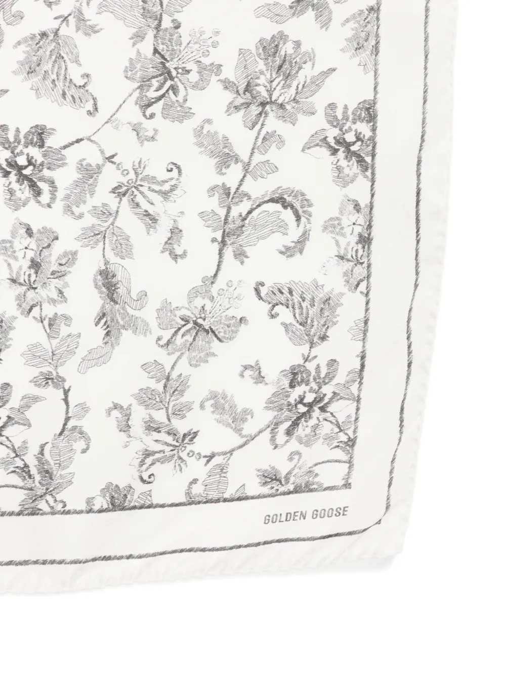 Golden Goose Sjaal met bloemenprint Wit