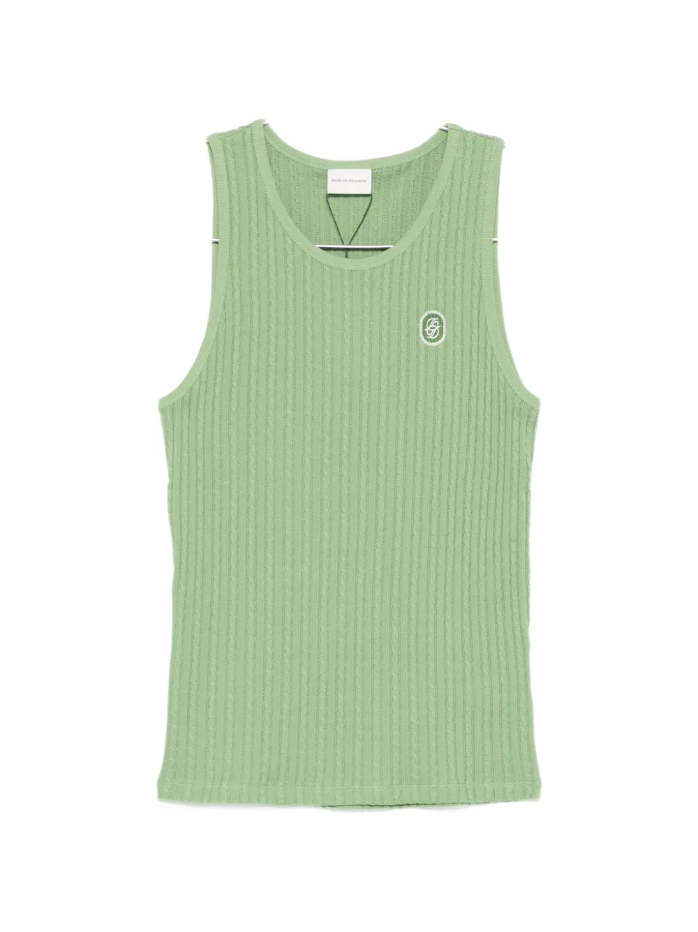Drôle De Monsieur cable-knit tank top - Grün