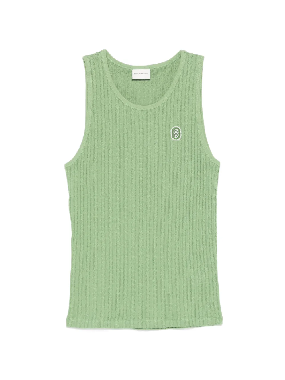 Drôle De Monsieur cable-knit tank top - Verde
