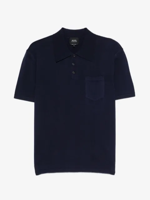 A.P.C. chest-pocket short-sleeve polo shirt