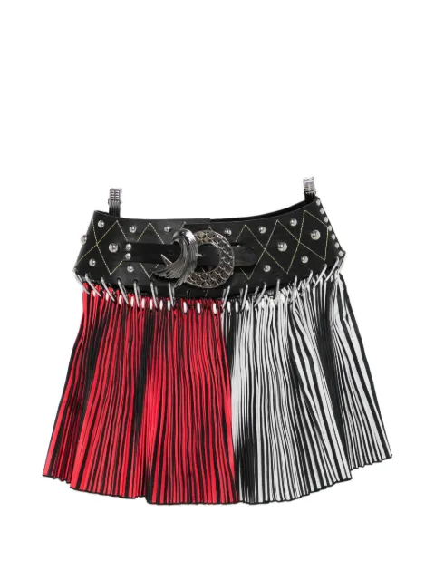 Chopova Lowena Straight Ride studded pleated mini skirt